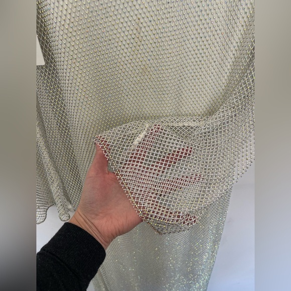 NWT Show Me Your Mumu Iconic Maxi Dress size Large with slip rhinestone white - Picture 9 of 12